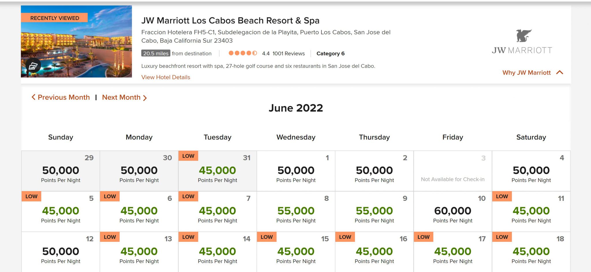 Marriott’s New Lowest Rates Calendar Is Available! How to Access It and